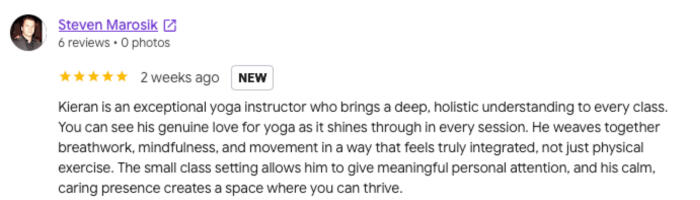 Steven Marosik Google Review