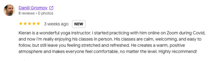 Daniil Gromov Google Review